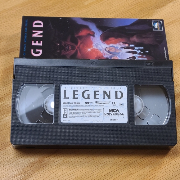 VHS 1986 Legend movie Tom Cruise Time Curry Ridley Scott fantasy Rated PG - Picture 4 of 6
